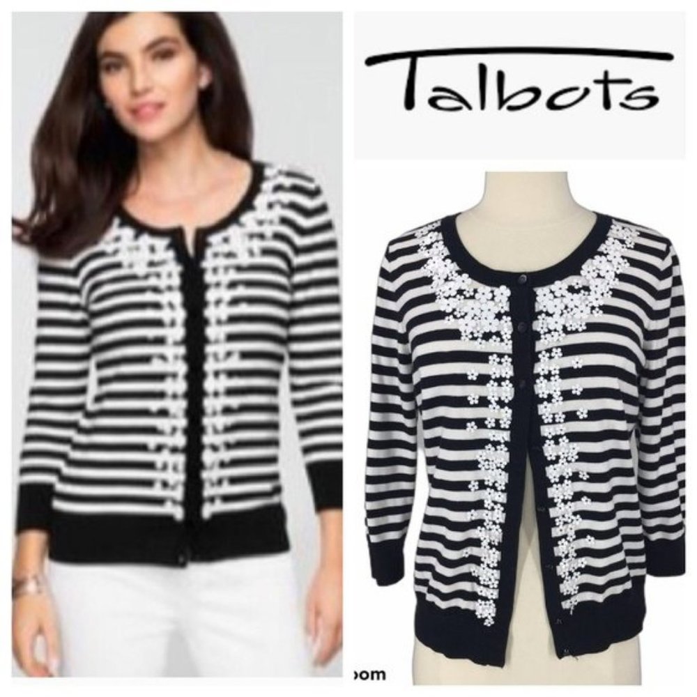 Talbots  Striped Cardigan